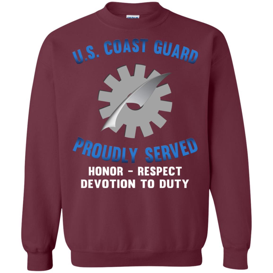US Coast Guard Data Processing Technician DP Logo Proudly Served T-Shirt For Men On Front-TShirt-USCG-Veterans Nation