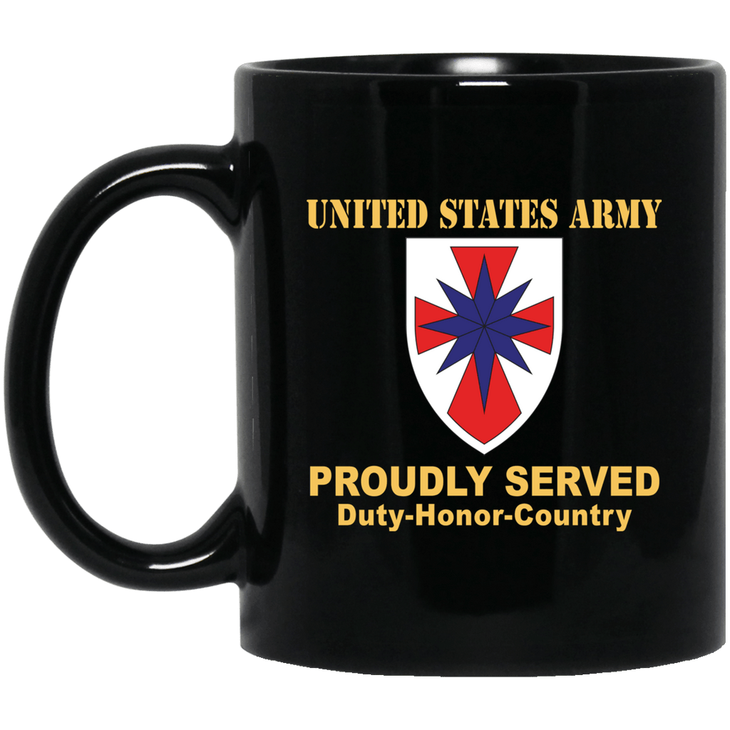 US ARMY 8TH SUSTAINMENT COMMAND- 11 oz - 15 oz Black Mug-Mug-Army-CSIB-Veterans Nation