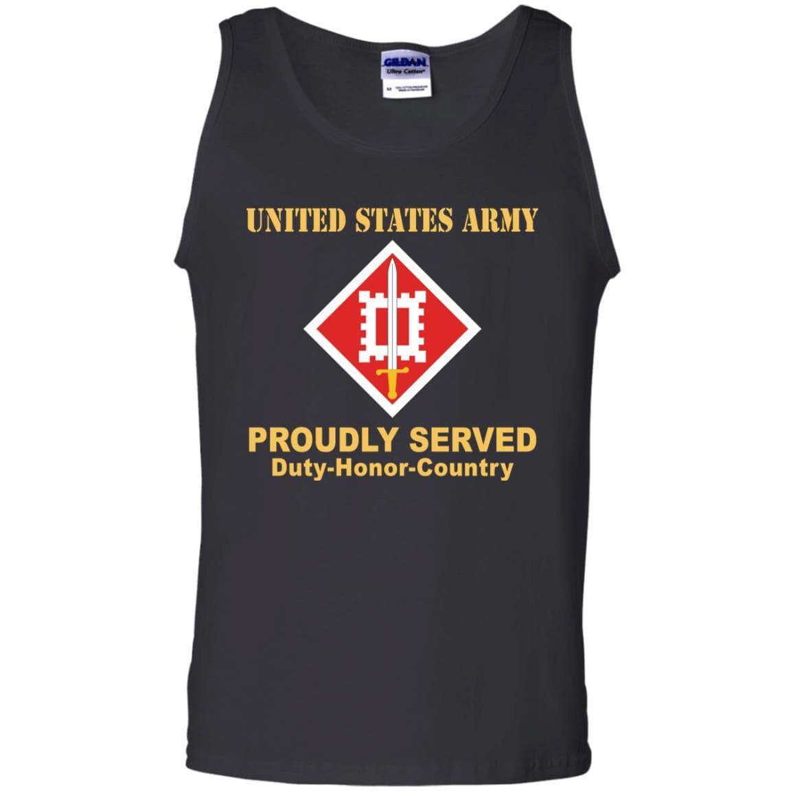 US ARMY 18TH ENGINEER BRIGADE- Proudly Served T-Shirt On Front For Men-TShirt-Army-Veterans Nation