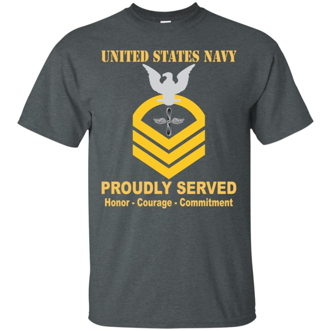 U.S Navy Aviation machinist's mate Navy AD E-7 Rating Badges Proudly Served T-Shirt For Men On Front-TShirt-Navy-Veterans Nation