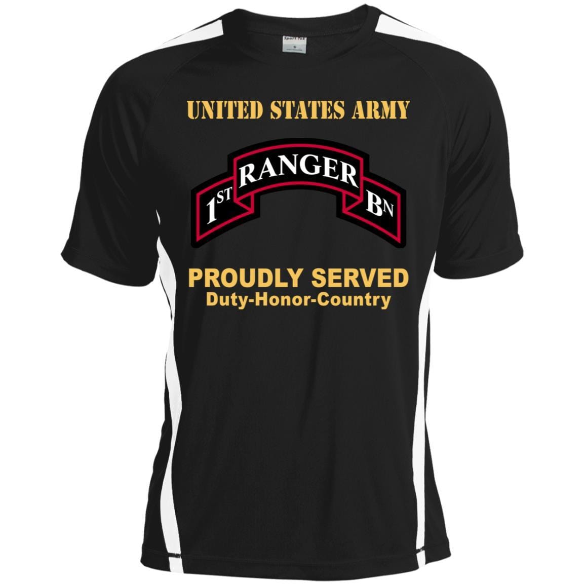 US ARMY 75 RANGER REGIMENT 1ST BATTALION - Proudly Served T-Shirt On Front For Men-TShirt-Army-Veterans Nation