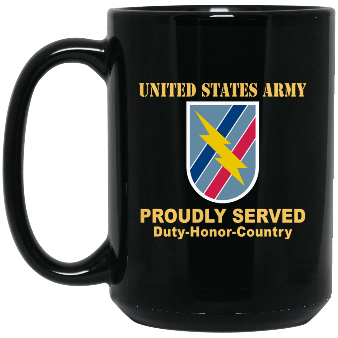 US ARMY 48TH INFANTRY BRIGADE COMBAT TEAM- 11 oz - 15 oz Black Mug-Mug-Army-CSIB-Veterans Nation