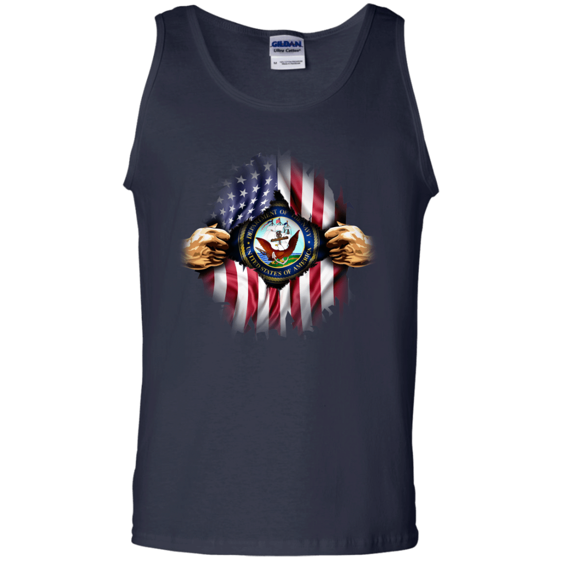 Proud Navy Hero Men Front TShirt-TShirt-Navy-Veterans Nation