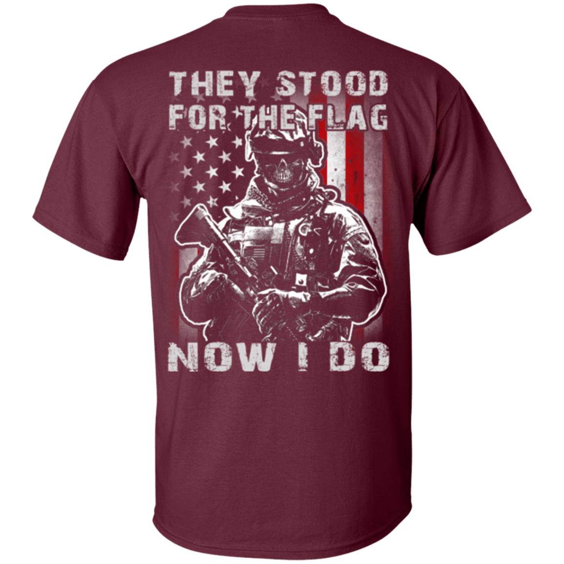 Military T-Shirt "Veteran - They Stood For The Flag Now I Do"-TShirt-General-Veterans Nation