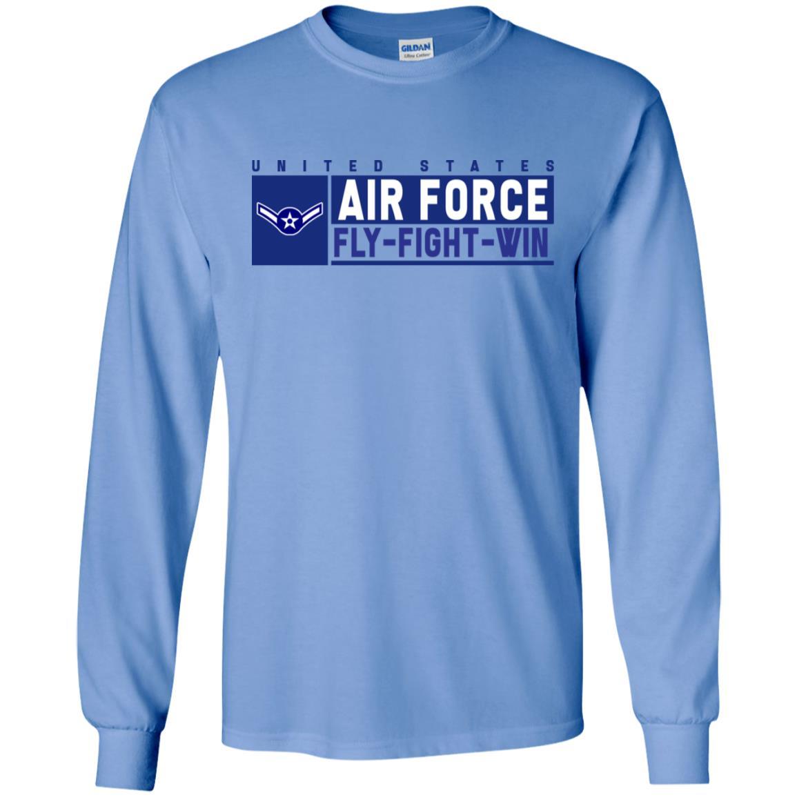 US Air Force E-2 Airman Fly - Fight - Win T-Shirt On Front For Men-TShirt-USAF-Veterans Nation