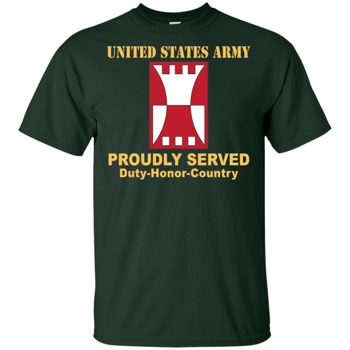US ARMY 416 ENGINEER COMMAND- Proudly Served T-Shirt On Front For Men-TShirt-Army-Veterans Nation