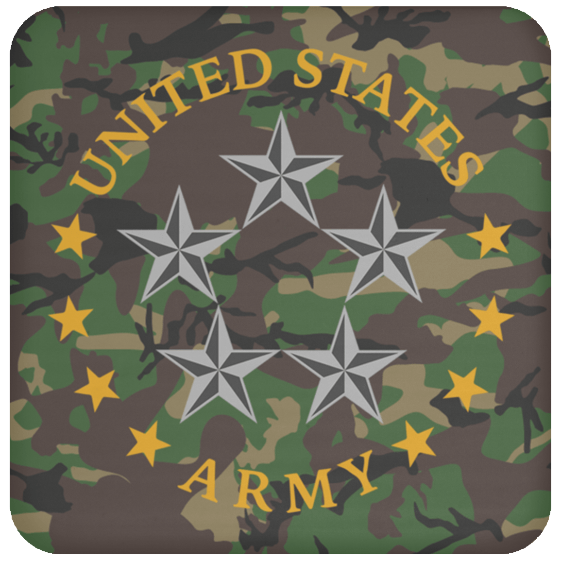 US Army O-10 General of the Army O10 GA General Officer Coaster-Coaster-Army-Ranks-Veterans Nation