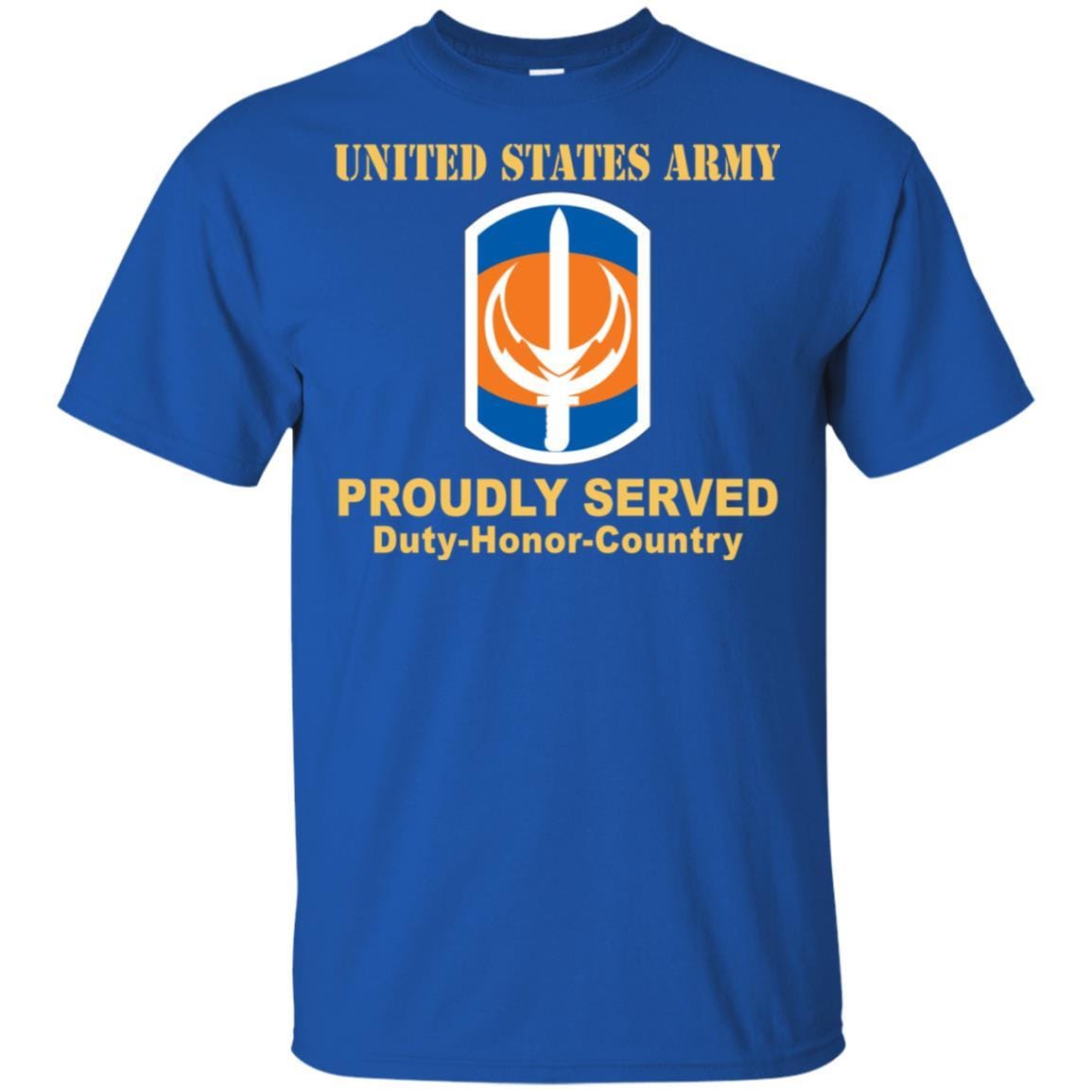 US ARMY 228 SIGNAL BRIGADE- Proudly Served T-Shirt On Front For Men-TShirt-Army-Veterans Nation