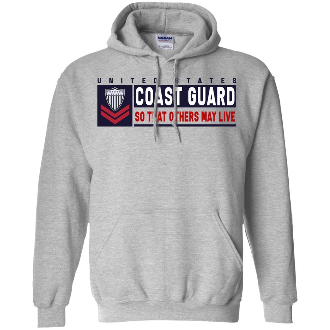US Coast Guard E-5 Petty Officer Second Class E5 PO2 So That Others May Live Long Sleeve - Pullover Hoodie-TShirt-USCG-Veterans Nation