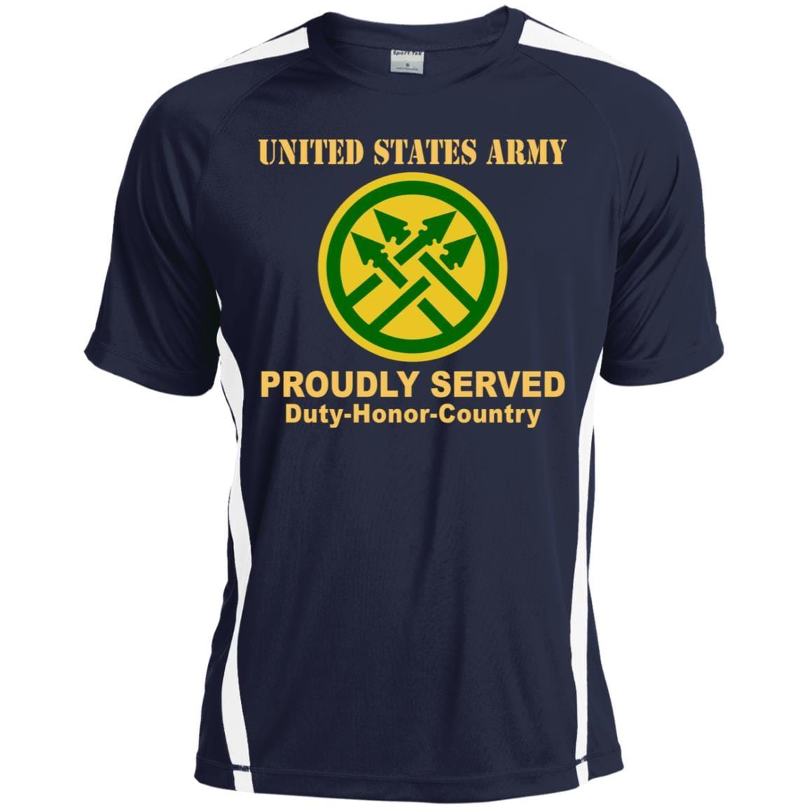 US ARMY 220TH MILITARY POLICE BRIGADE- Proudly Served T-Shirt On Front For Men-TShirt-Army-Veterans Nation