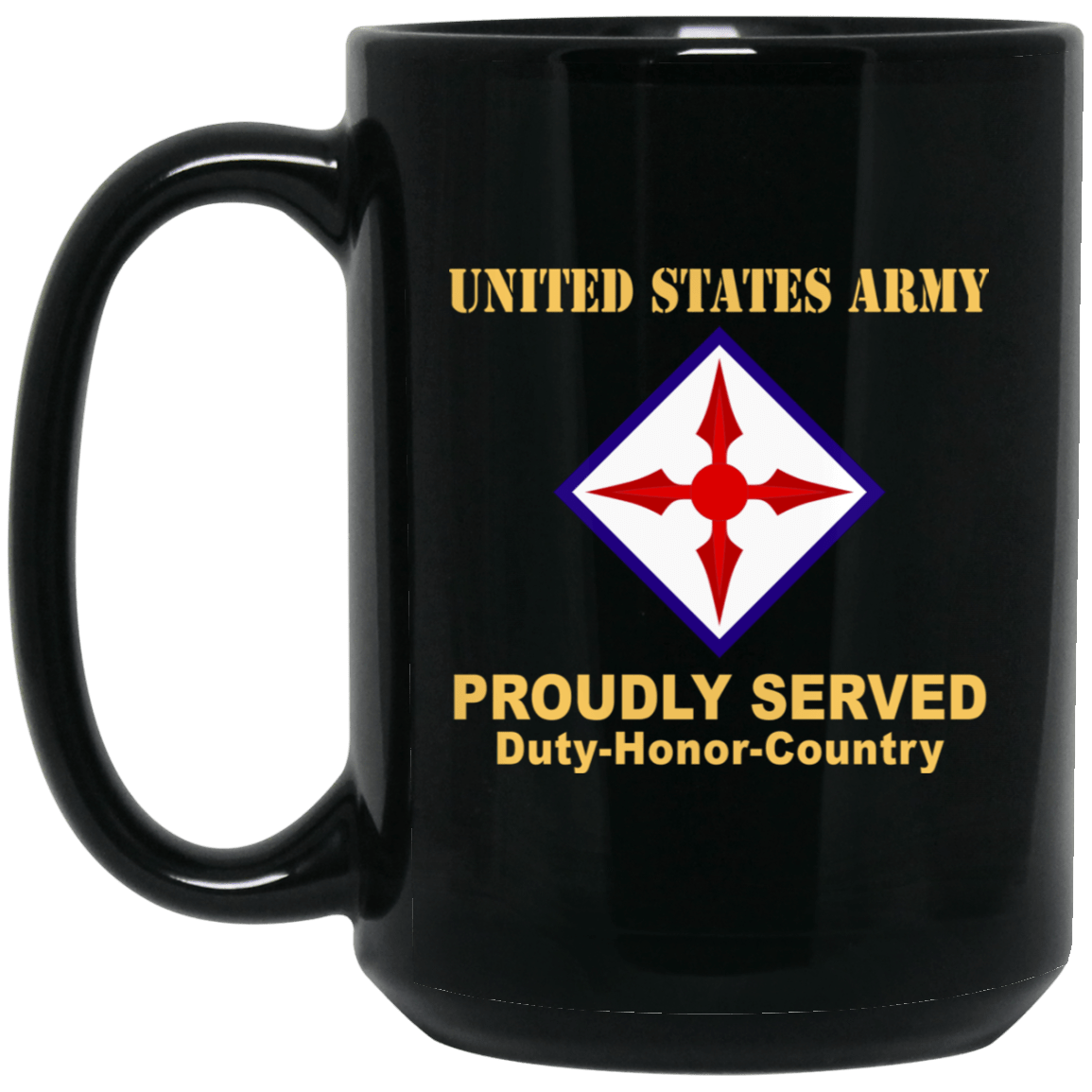 US ARMY 77 AVIATION BRIGADE- 11 oz - 15 oz Black Mug-Mug-Army-CSIB-Veterans Nation