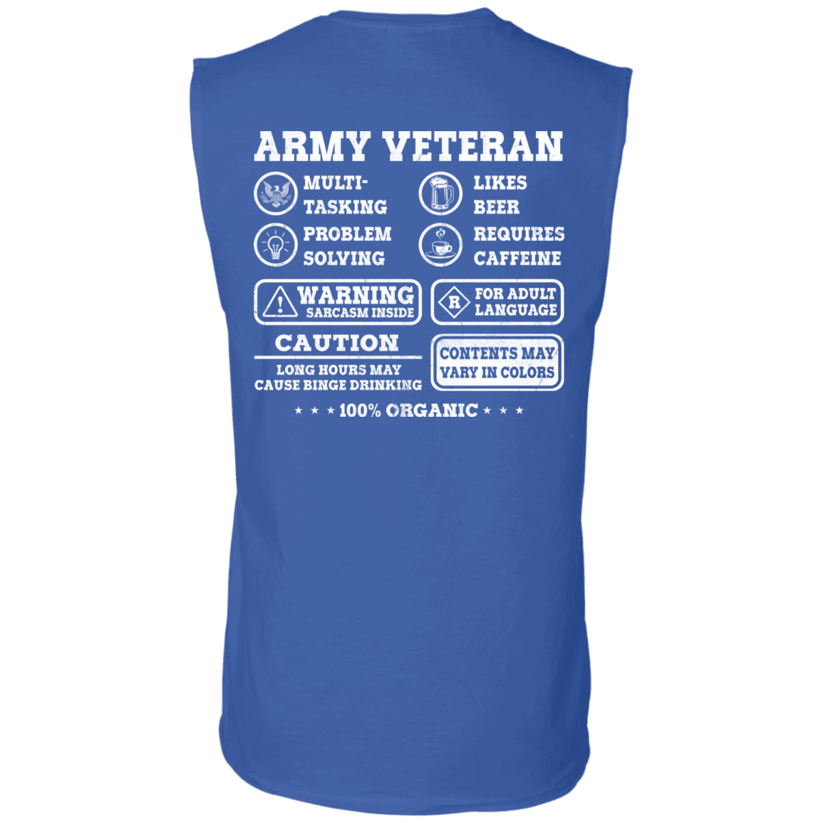Army Veteran Multitasking Sarcasm Men Back T Shirts-TShirt-Army-Veterans Nation