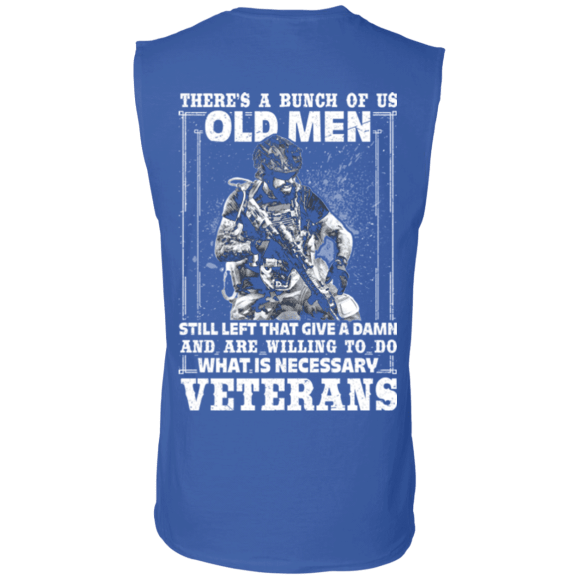 Military T-Shirt "Old Veteran Are Willing To Do" - Men Back-TShirt-General-Veterans Nation