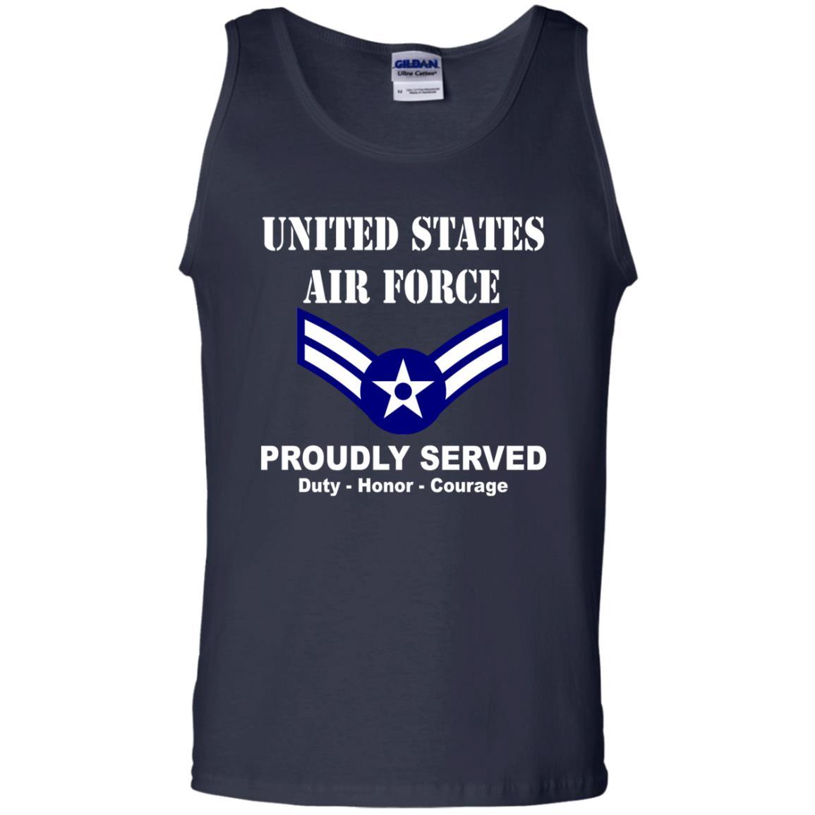 US Air Force E-3 Airman First Class A1C E3 Ranks Enlisted Airman Men Front T Shirt For Air Force-TShirt-USAF-Veterans Nation