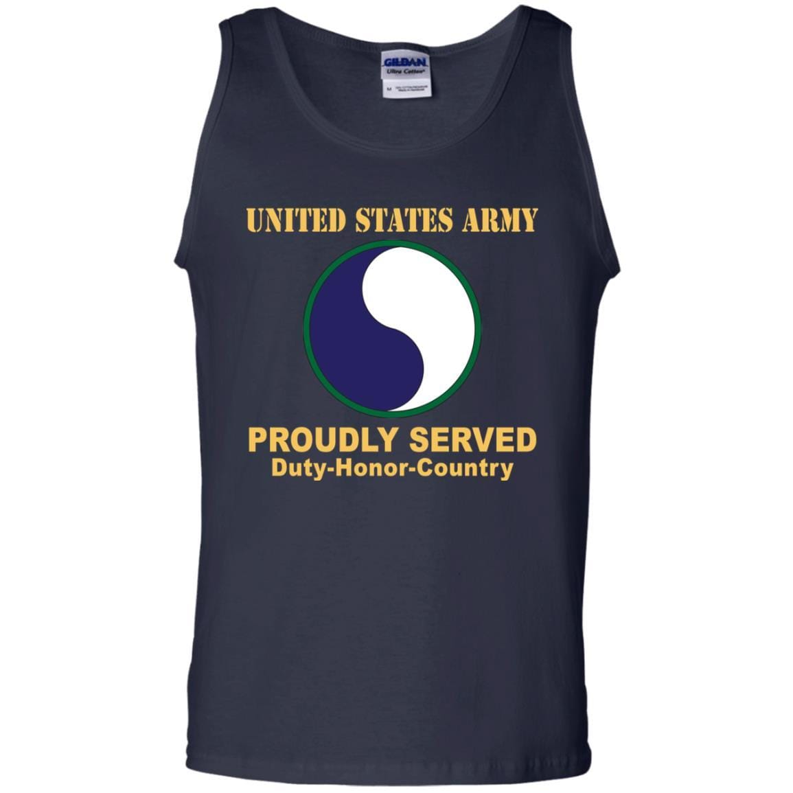 US ARMY 29TH INFANTRY DIVISION CSIB - Proudly Served T-Shirt On Front For Men-TShirt-Army-Veterans Nation