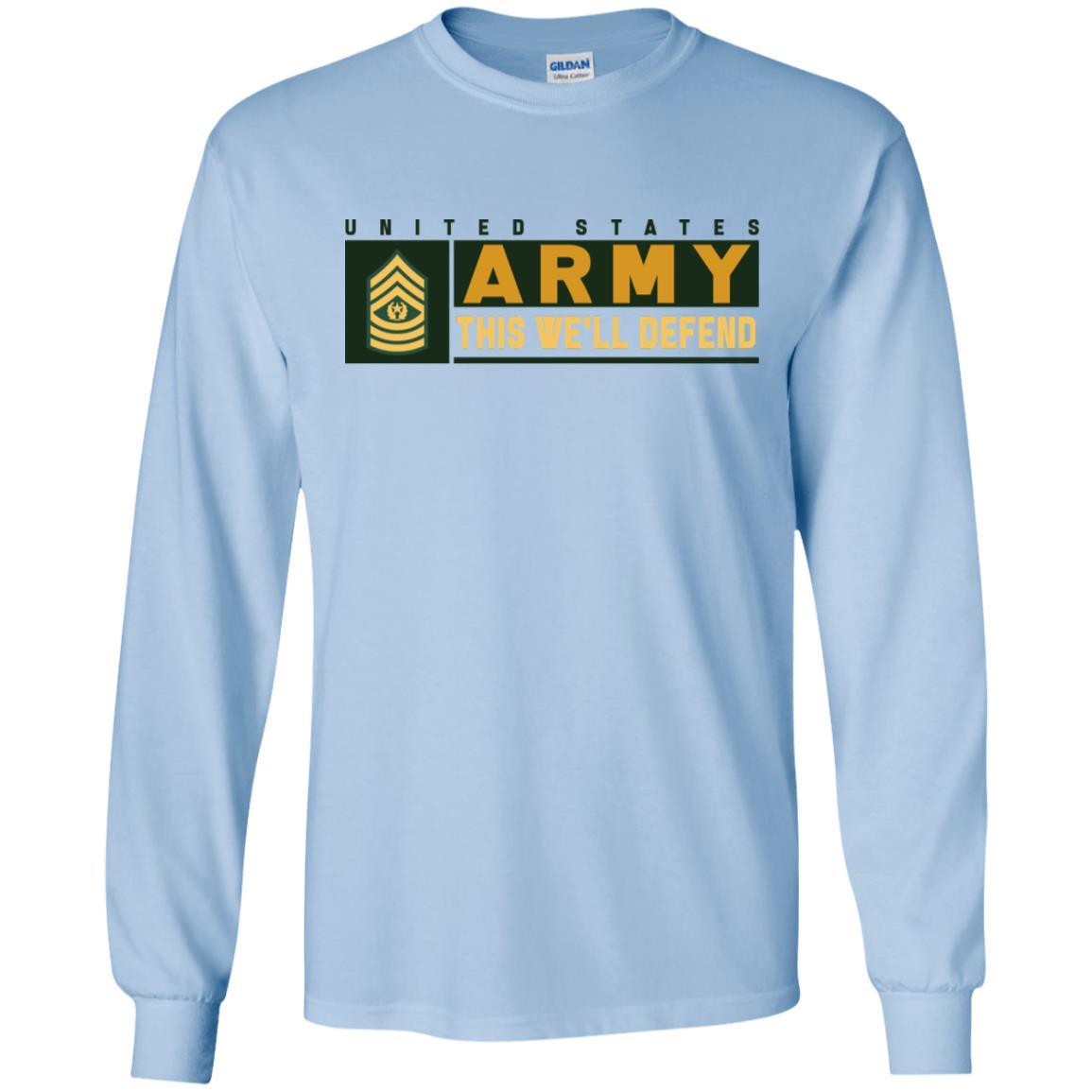 US Army E-9 CSM This We Will Defend T-Shirt On Front For Men-TShirt-Army-Veterans Nation