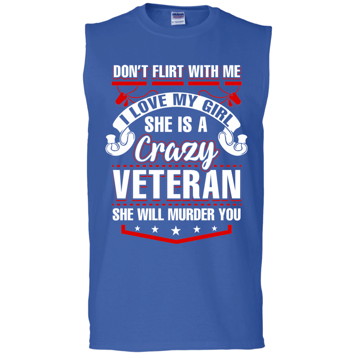 Military T-Shirt "SHE IS A CRAZY VETERAN"-TShirt-General-Veterans Nation