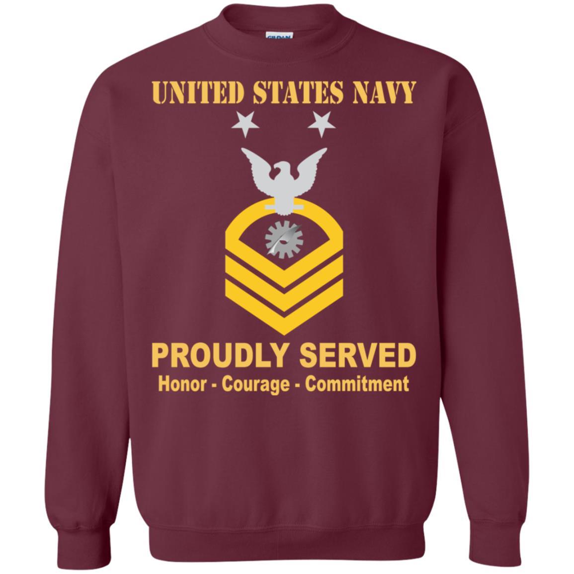 Navy Data Processing Technician Navy DP E-9 Rating Badges Proudly Served T-Shirt For Men On Front-TShirt-Navy-Veterans Nation