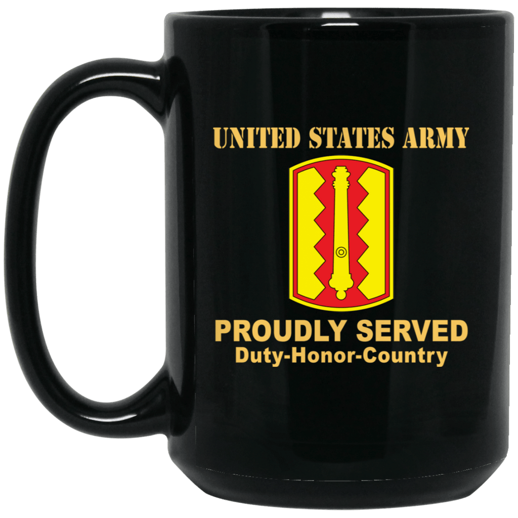 US ARMY 54 FIELD ARTILLERY BRIGADE - 11 oz - 15 oz Black Mug-Mug-Army-CSIB-Veterans Nation