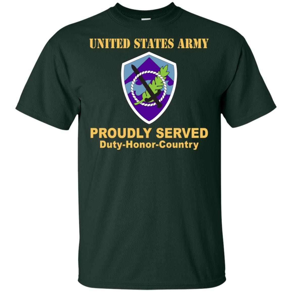 US ARMY 350 CIVIL AFFAIRS COMMAND- Proudly Served T-Shirt On Front For Men-TShirt-Army-Veterans Nation