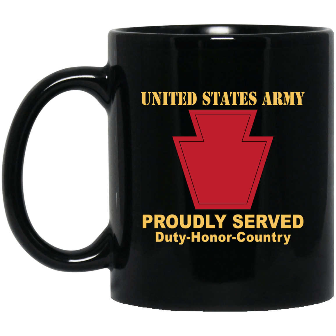 US ARMY 28TH INFANTRY DIVISION - 11 oz - 15 oz Black Mug-Mug-Army-CSIB-Veterans Nation