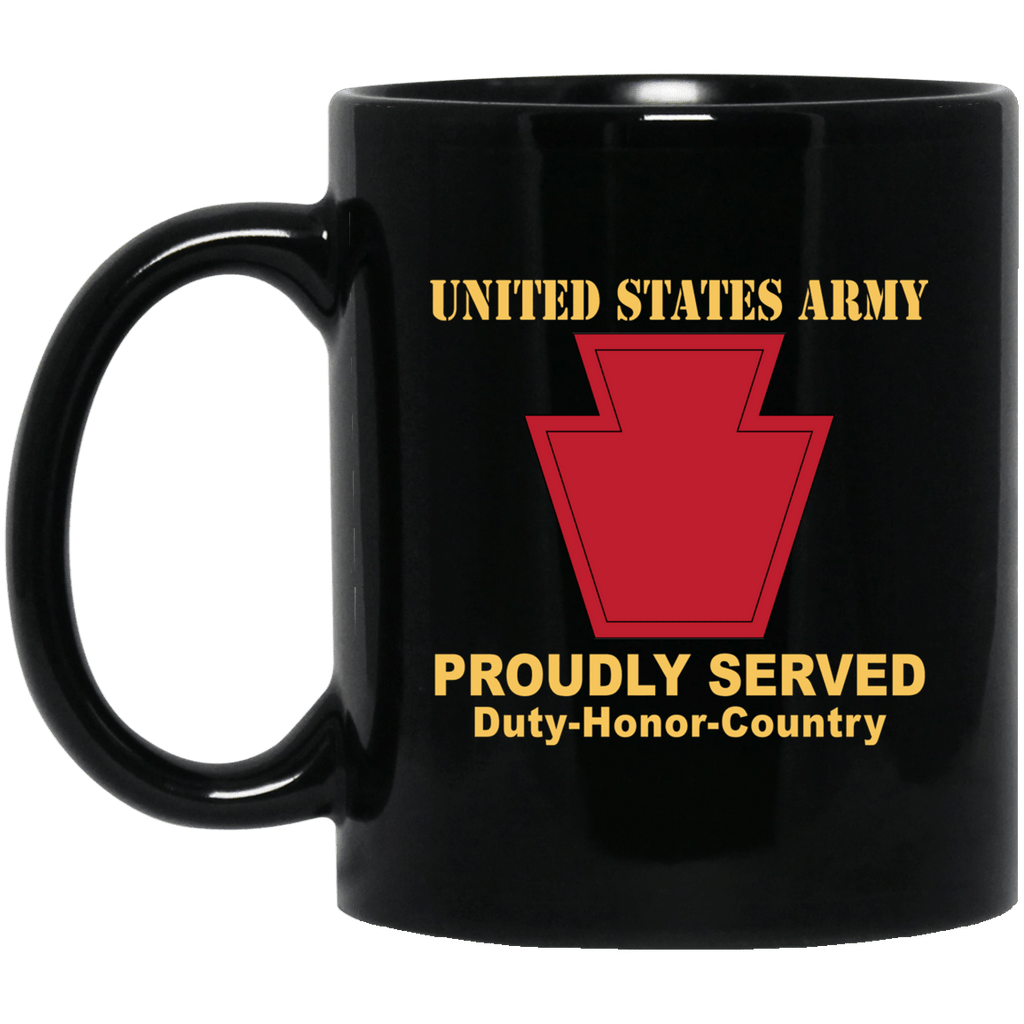 US ARMY 28TH INFANTRY DIVISION - 11 oz - 15 oz Black Mug-Mug-Army-CSIB-Veterans Nation