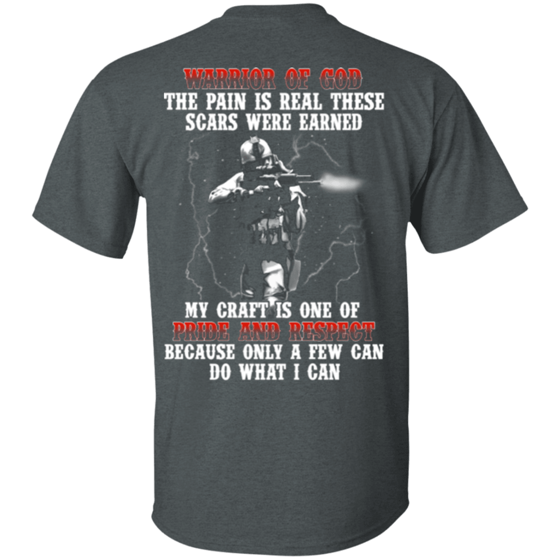 Military T-Shirt "Veteran - Warrior Of God"-TShirt-General-Veterans Nation