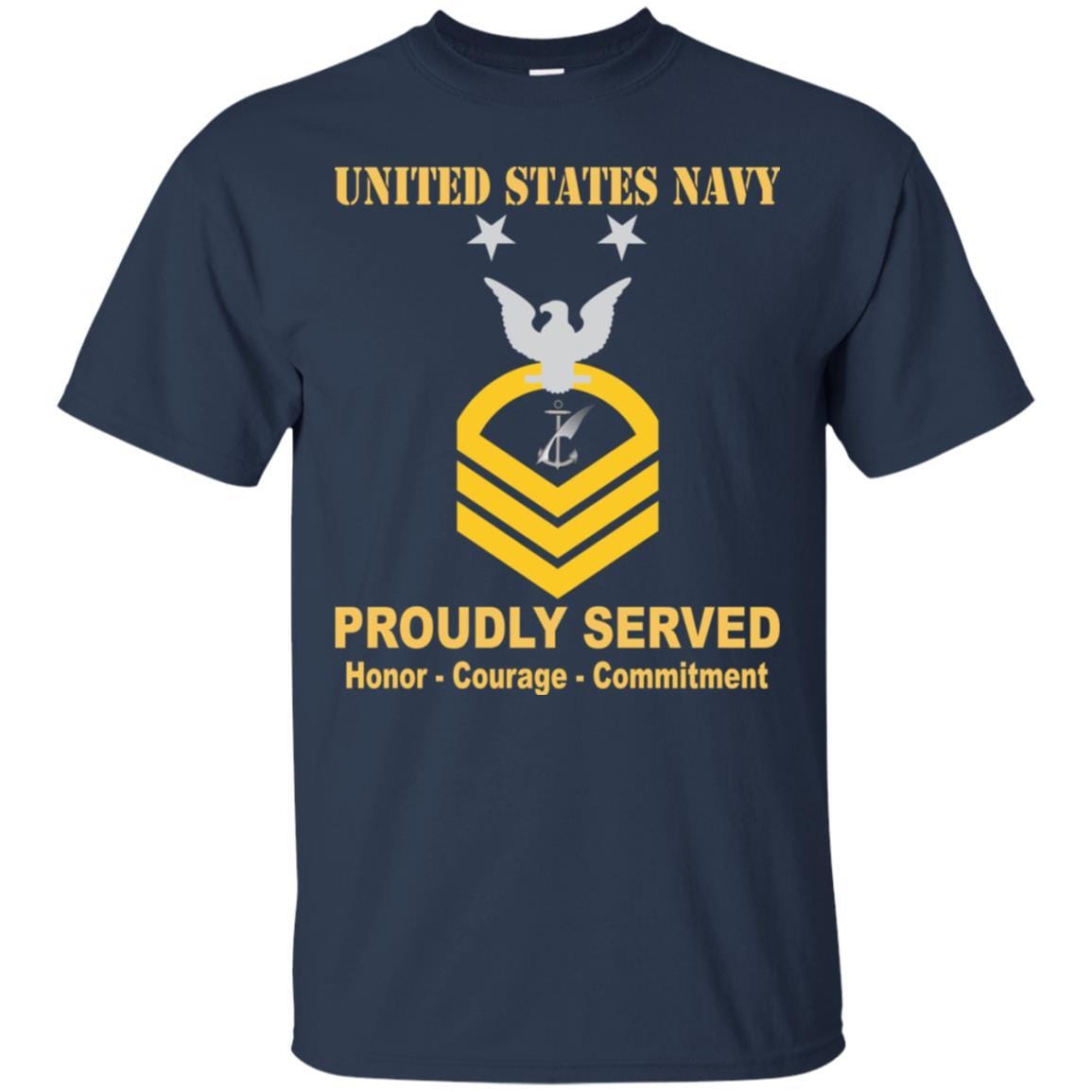 Navy Counselor Navy NC E-9 Rating Badges Proudly Served T-Shirt For Men On Front-TShirt-Navy-Veterans Nation