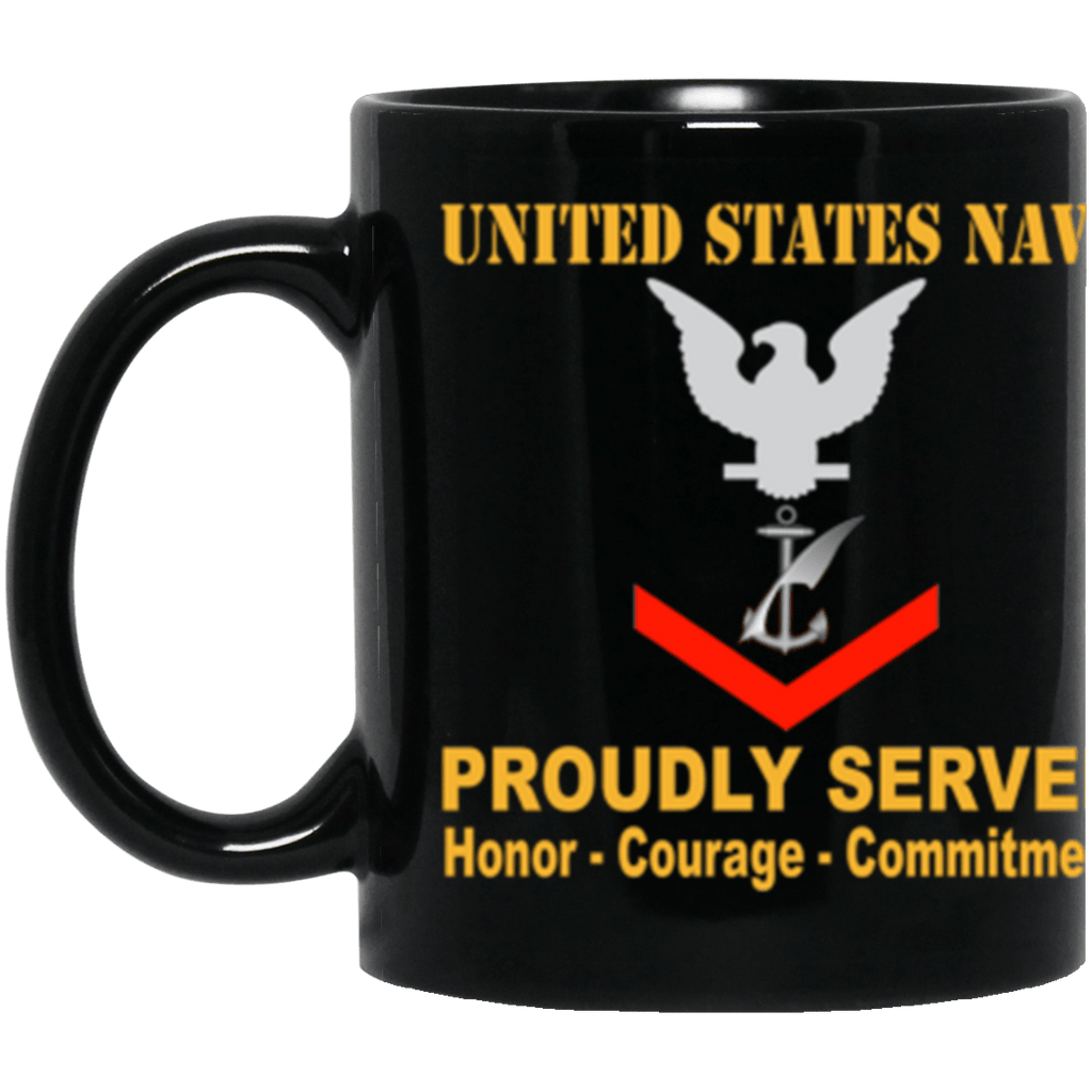 US Navy Counselor Navy NC E-4 11 oz. Black Mug-Drinkware-Veterans Nation