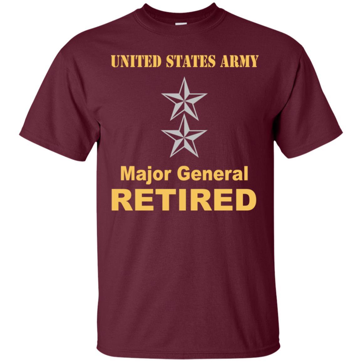 US Army O-8 Major General O8 MG General Officer Retired Men T Shirt On Front-TShirt-Army-Veterans Nation
