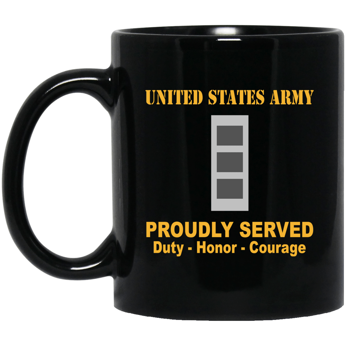 US Army W-3 Chief Warrant Officer 3 W3 CW3 Warrant Officer Ranks Proudly Served Black Mug Black Mug-Mug-Army-Ranks-Veterans Nation