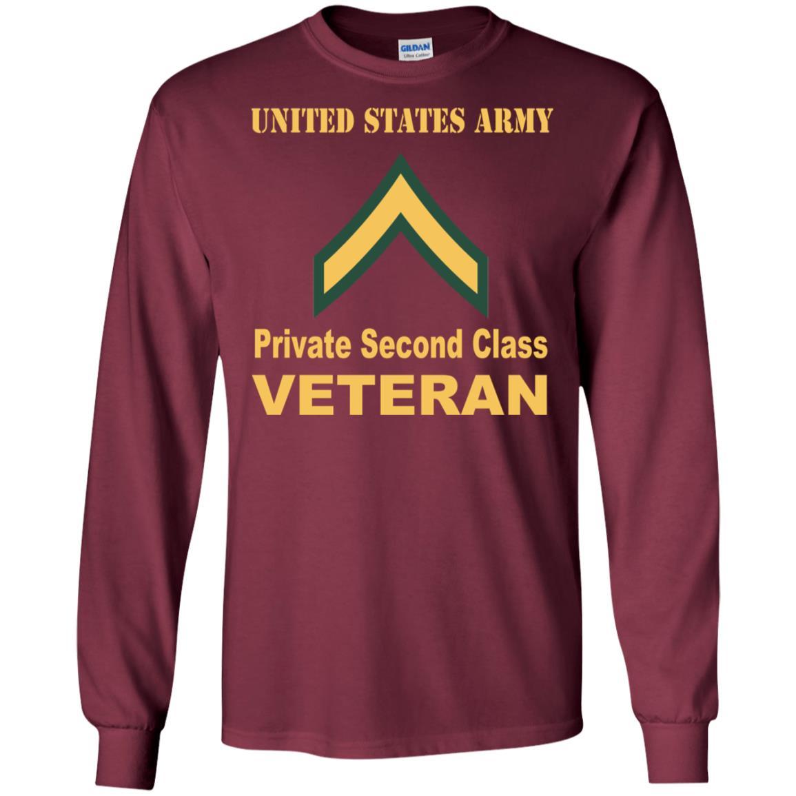 Army E-2 PV2 E2 Private Second Class Enlisted Soldier Veteran Men T Shirt On Front-TShirt-Army-Veterans Nation