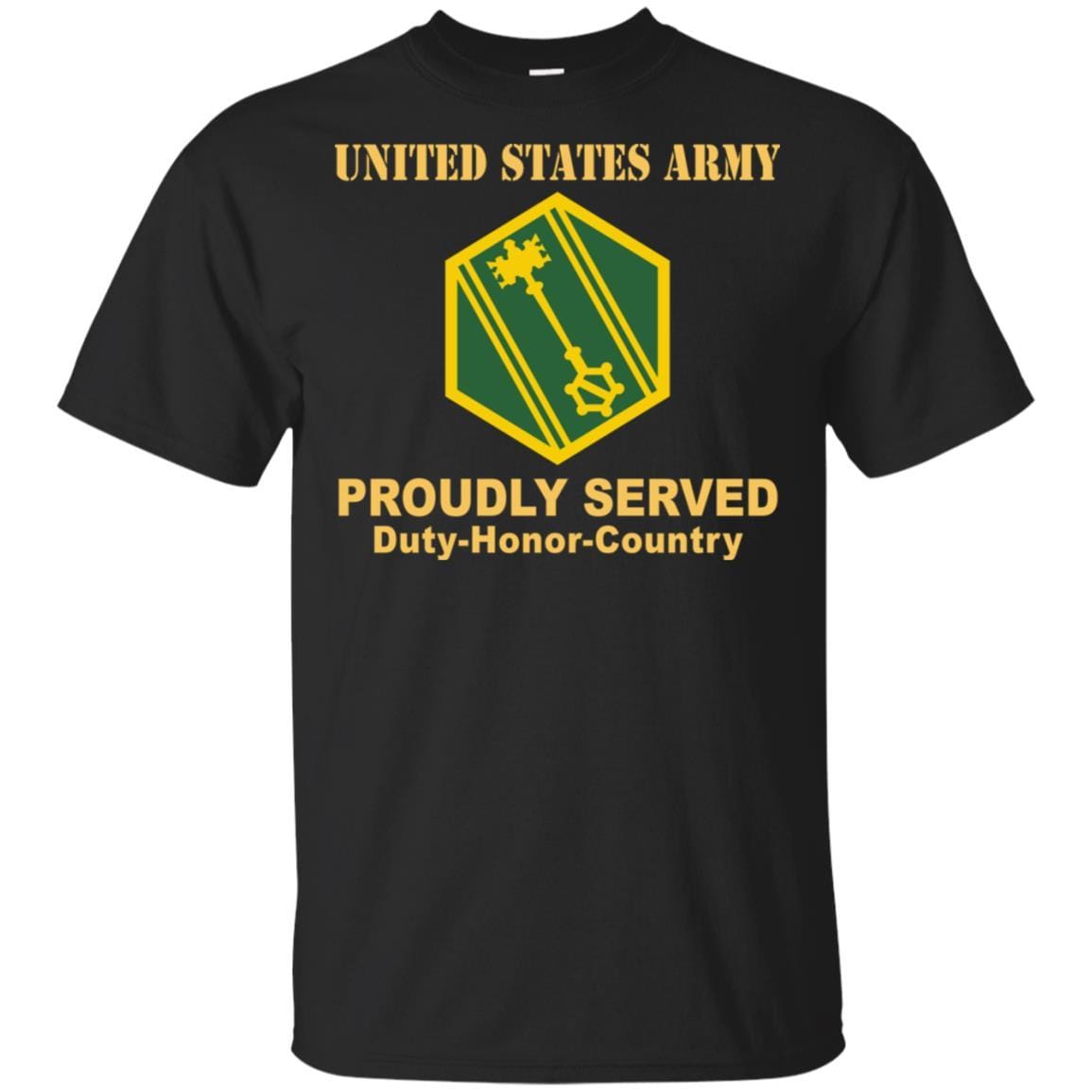 US ARMY 46TH MILITARY POLICE COMMAND- Proudly Served T-Shirt On Front For Men-TShirt-Army-Veterans Nation