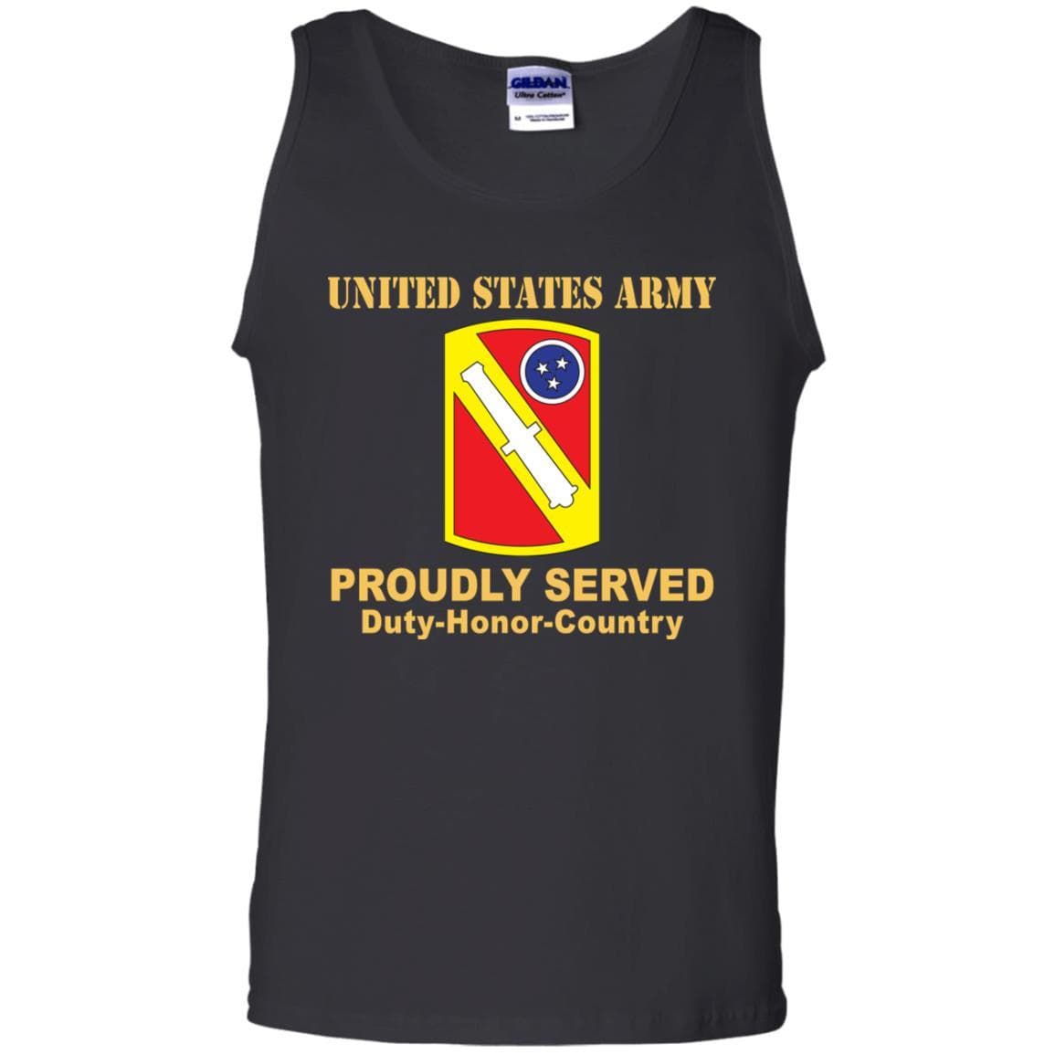 US ARMY 196 FIELD ARTILLERY BRIGADE- Proudly Served T-Shirt On Front For Men-TShirt-Army-Veterans Nation