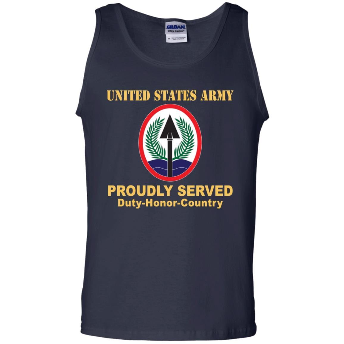 US ARMY CSIB ELEMENT MULTI NATIONAL CORPS IRAQ- Proudly Served T-Shirt On Front For Men-TShirt-Army-Veterans Nation