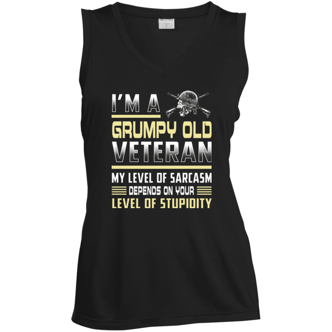 Military T-Shirt "Grumpy Old Veteran - Women" Front-TShirt-General-Veterans Nation