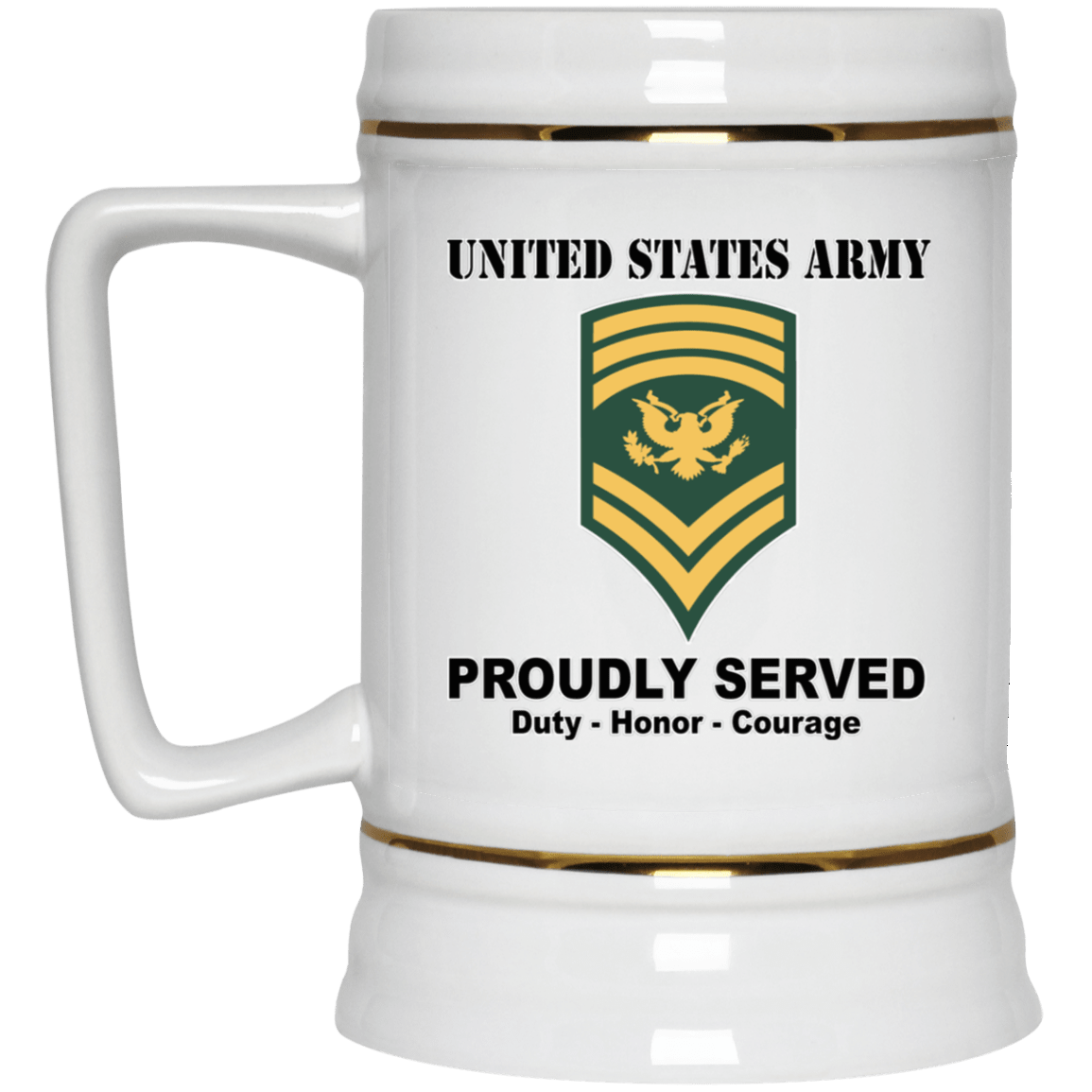 US Army E-9 SPC E9 Specialist Ranks White Coffee Mug - Stainless Travel Mug-Mug-Army-Ranks-Veterans Nation
