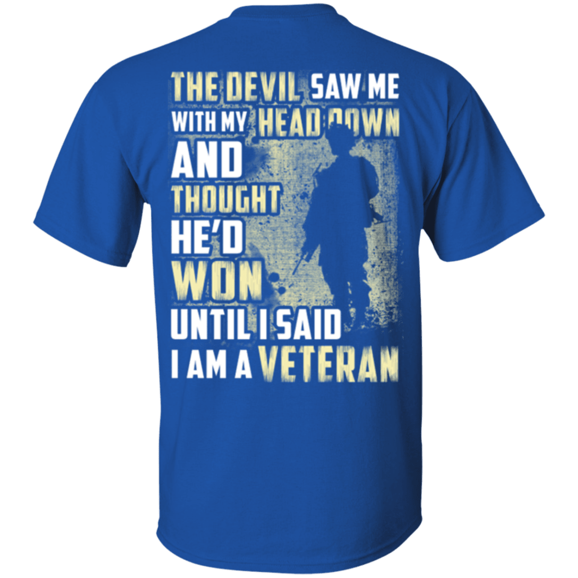 Military T-Shirt "I Am A Veteran" - Men Back-TShirt-General-Veterans Nation