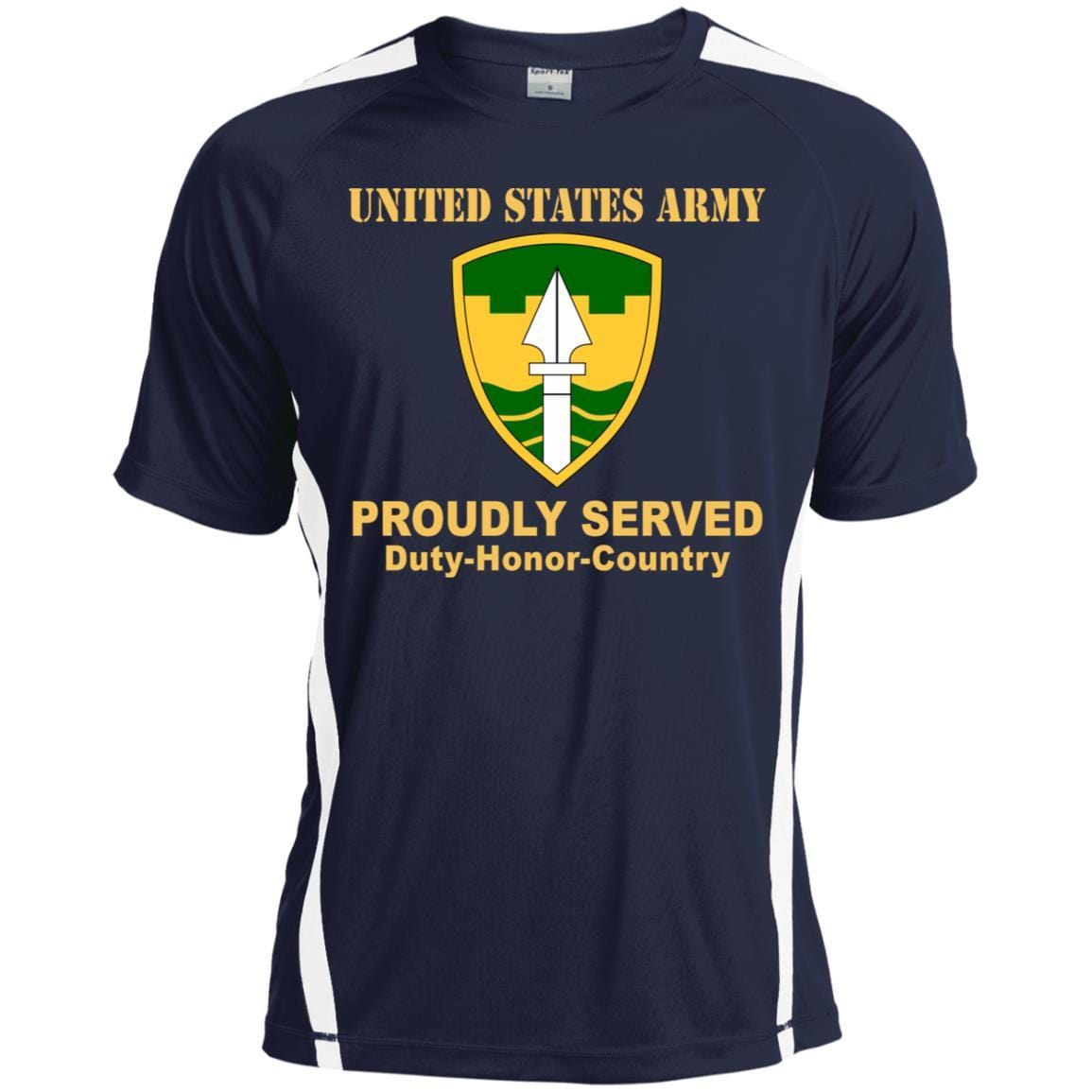 US ARMY 43 MILITARY POLICE BRIGADE- Proudly Served T-Shirt On Front For Men-TShirt-Army-Veterans Nation