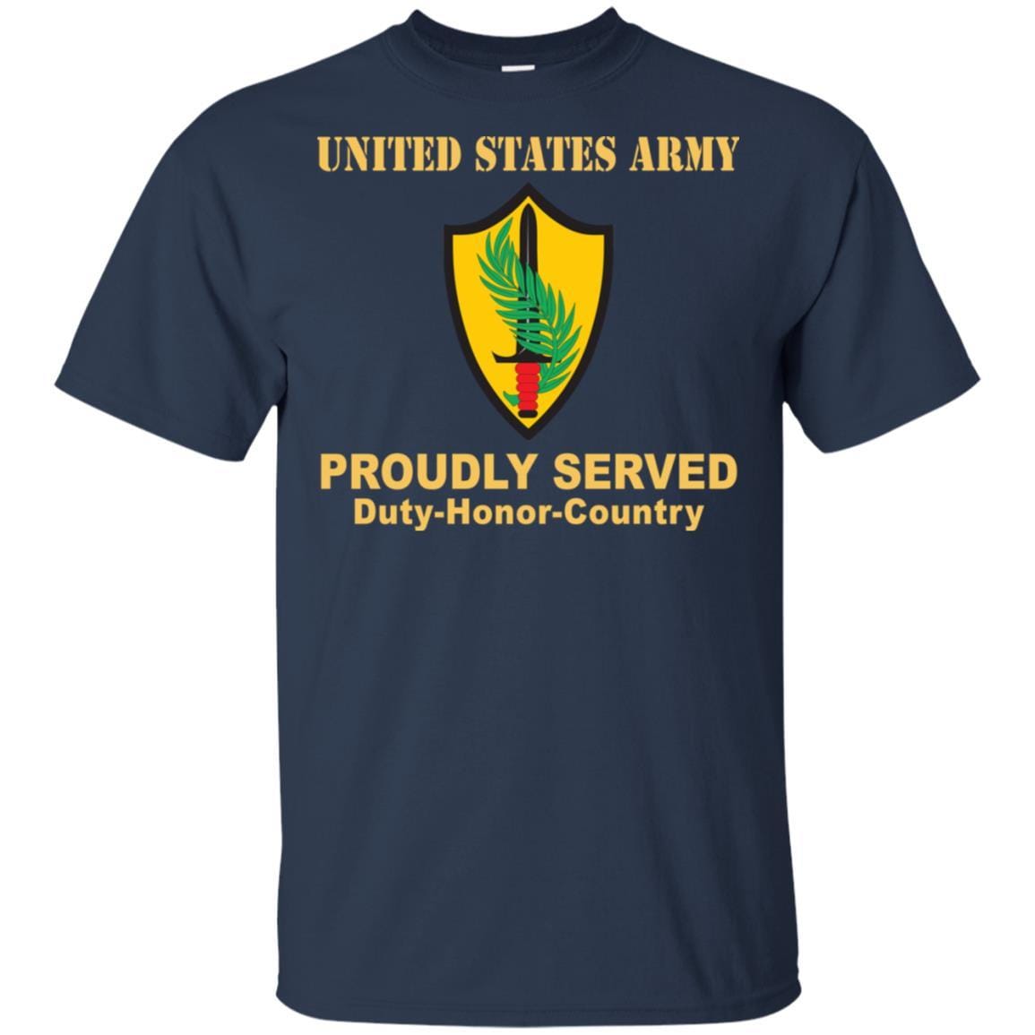 US ARMY CSIB ELEMENT UNITED STATES CENTRAL COMMAND- Proudly Served T-Shirt On Front For Men-TShirt-Army-Veterans Nation