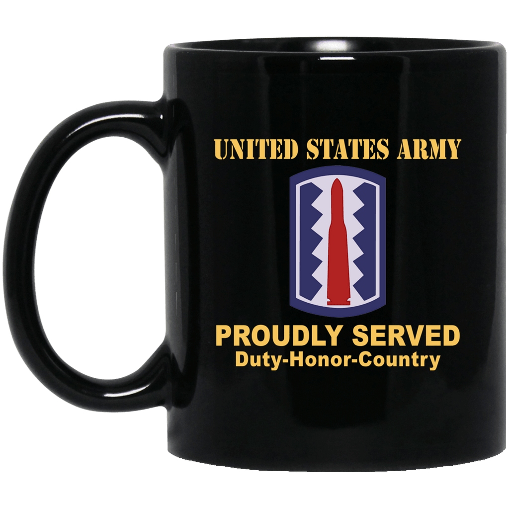 US ARMY 197TH INFANTRY BRIGADE - 11 oz - 15 oz Black Mug-Mug-Army-CSIB-Veterans Nation