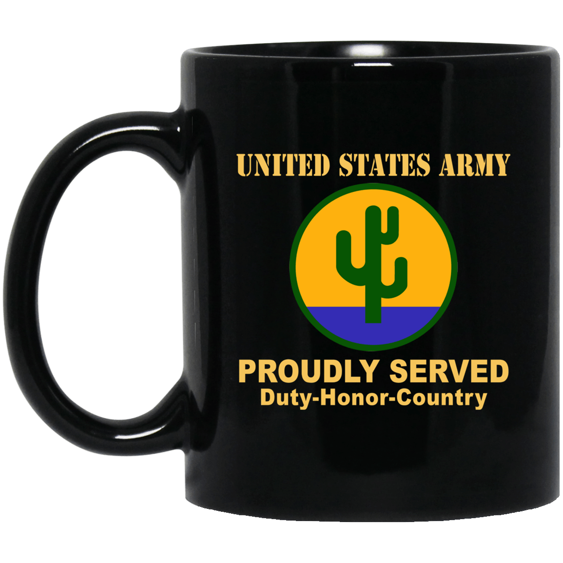 US ARMY 103 SUSTAINMENT COMMAND - 11 oz - 15 oz Black Mug-Mug-Army-CSIB-Veterans Nation