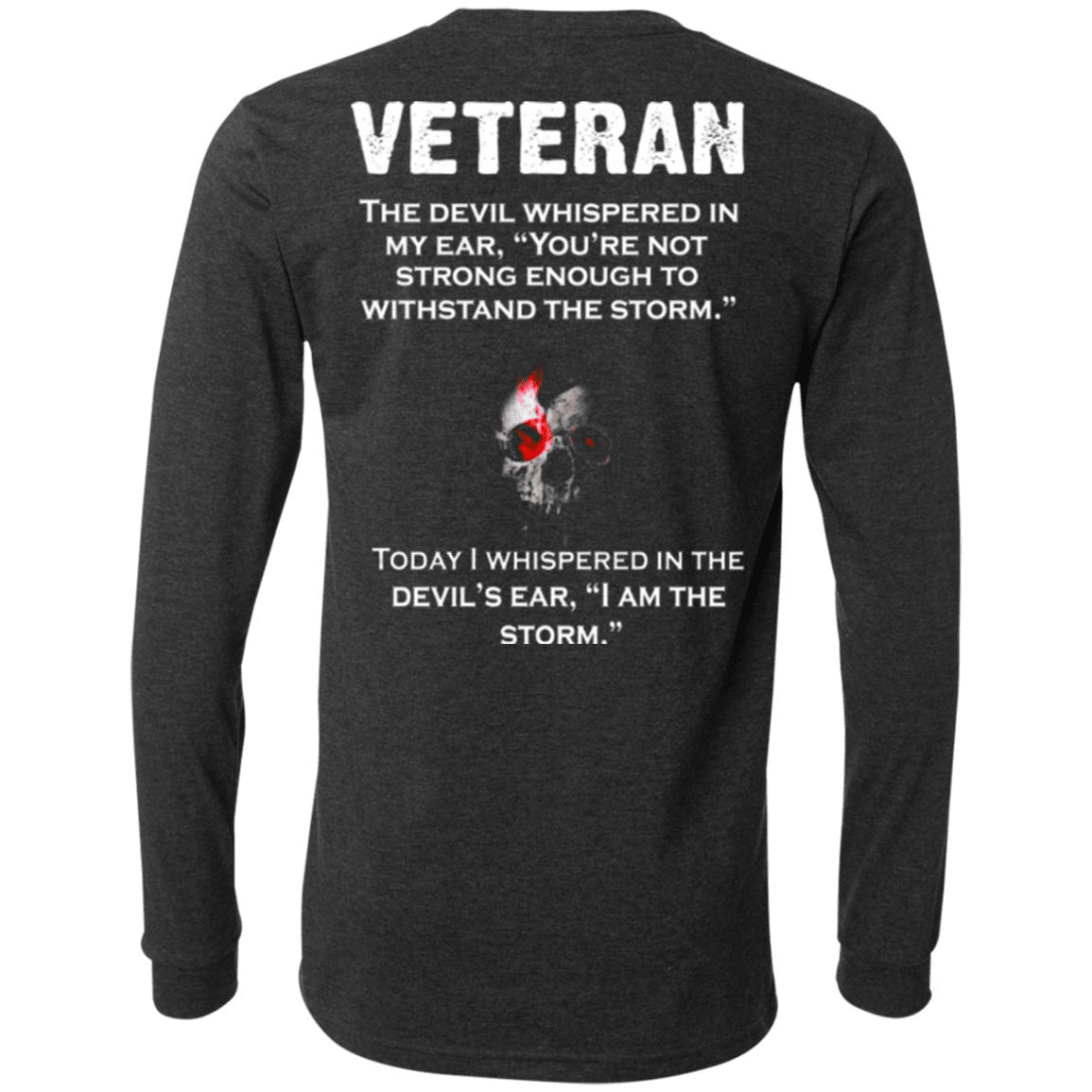 Military T-Shirt "Veteran The Devil Whispered In Devil's Ear"-TShirt-General-Veterans Nation