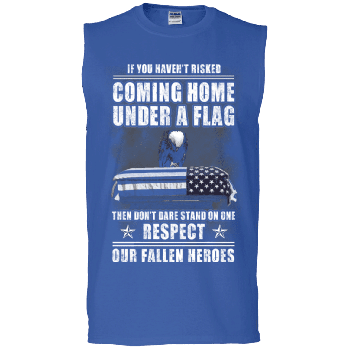 Military T-Shirt "Coming Home Under A Flag Respect Our Fallen Heroes"-TShirt-General-Veterans Nation