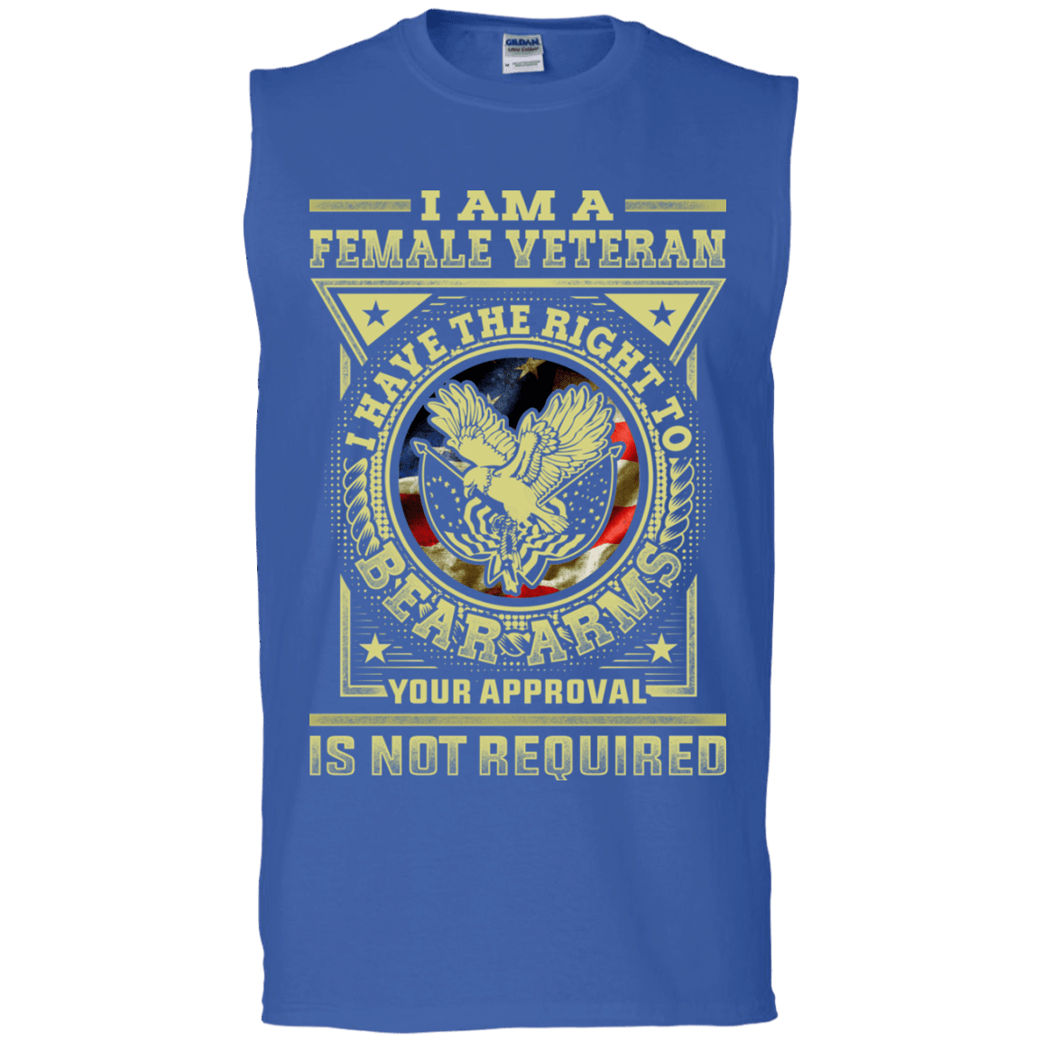 Military T-Shirt "Female Veteran Have the Right To Bear Arms" Front-TShirt-General-Veterans Nation