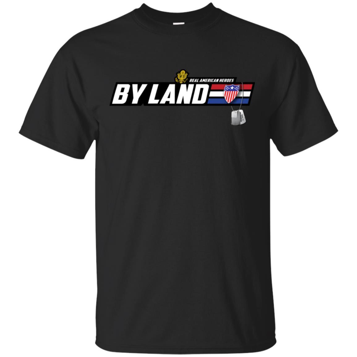 US Army T-Shirt "Adjutant General Real American Heroes By Land" On Front-TShirt-Army-Veterans Nation