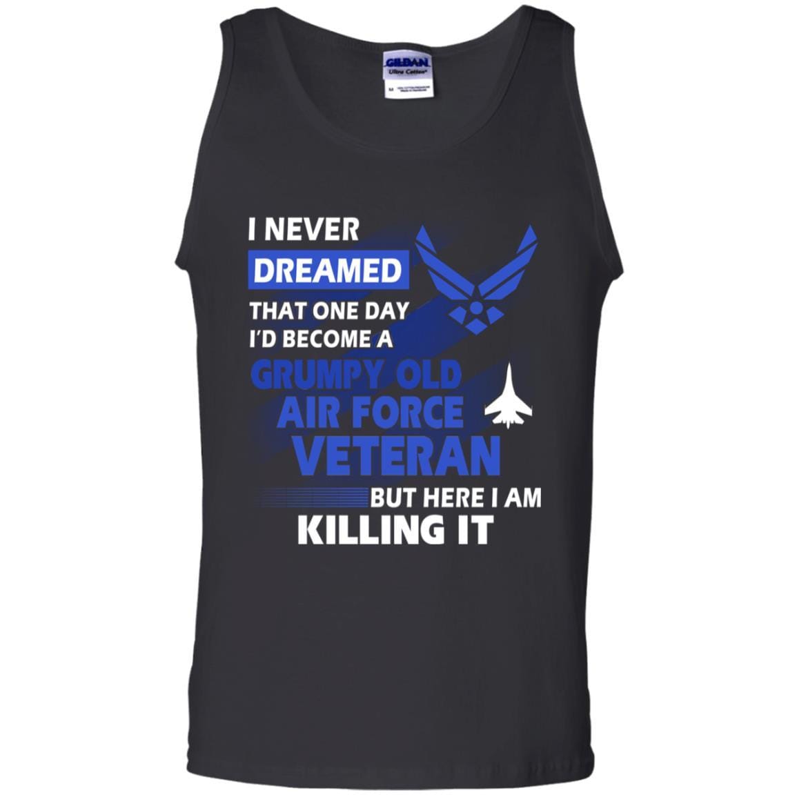 US Air Force Grumpy Old Veteran T-Shirt On Front-TShirt-USAF-Veterans Nation