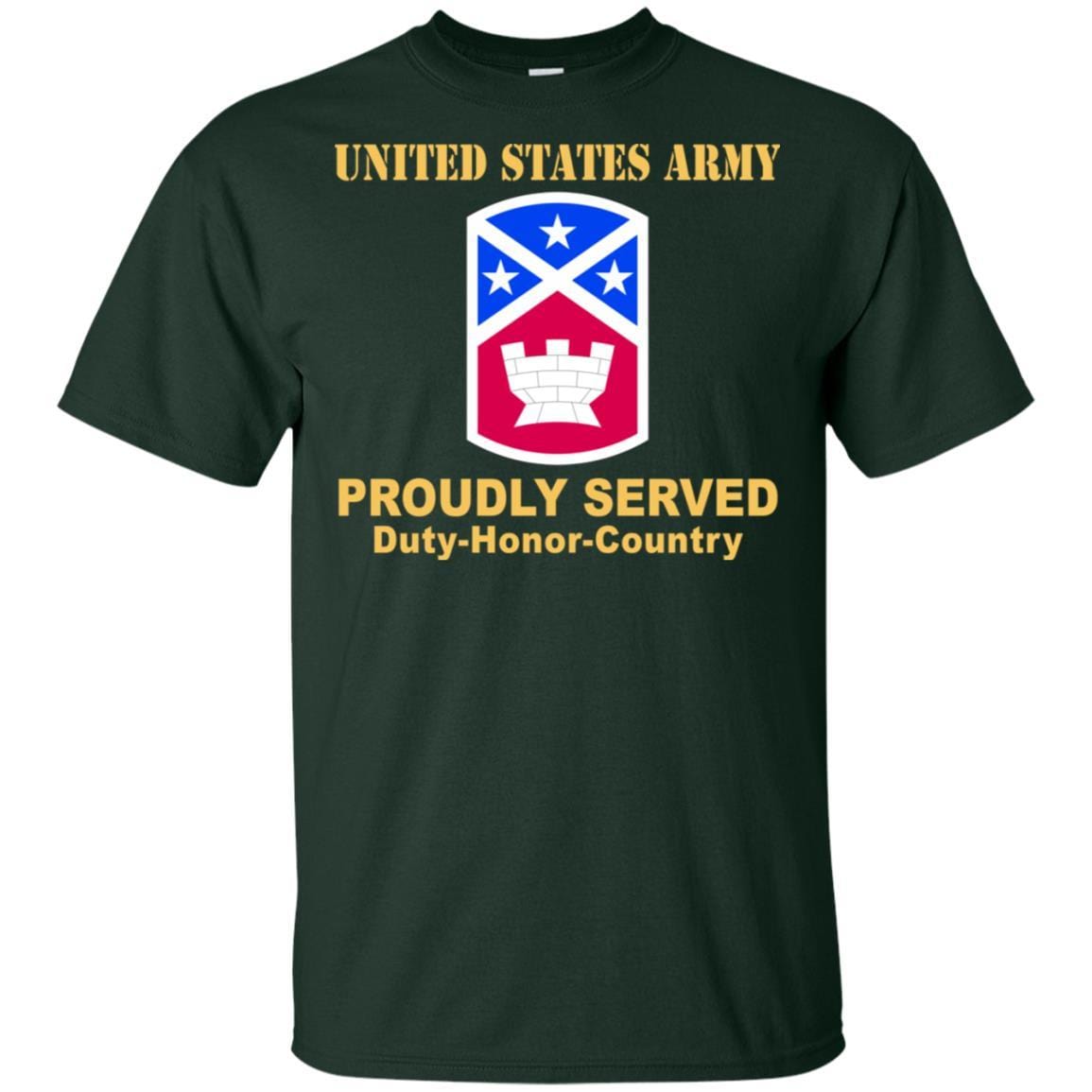 US ARMY 194TH ENGINEER BRIGADE - Proudly Served T-Shirt On Front For Men-TShirt-Army-Veterans Nation