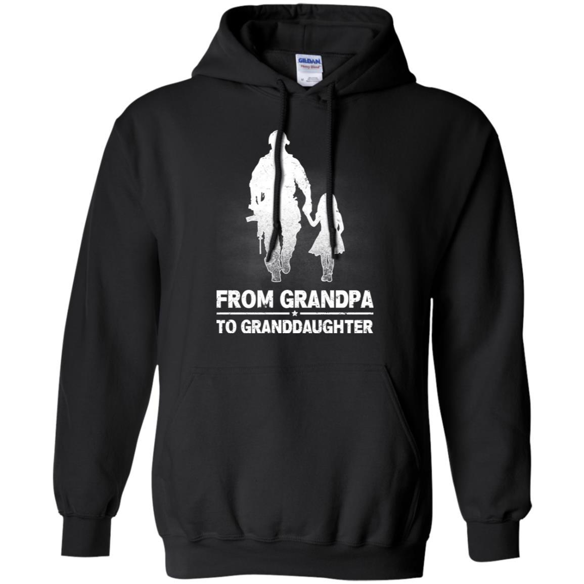 Military T-Shirt "From Grandpa to granddaughter On" Front-TShirt-General-Veterans Nation