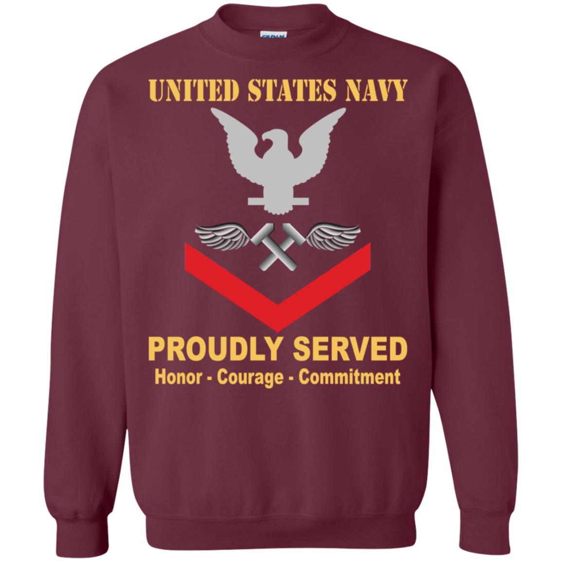 Navy Aviation Structural Mechanic Navy AM E-4 Rating Badges Proudly Served T-Shirt For Men On Front-TShirt-Navy-Veterans Nation